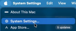 System Settings in MacOS Tahoe